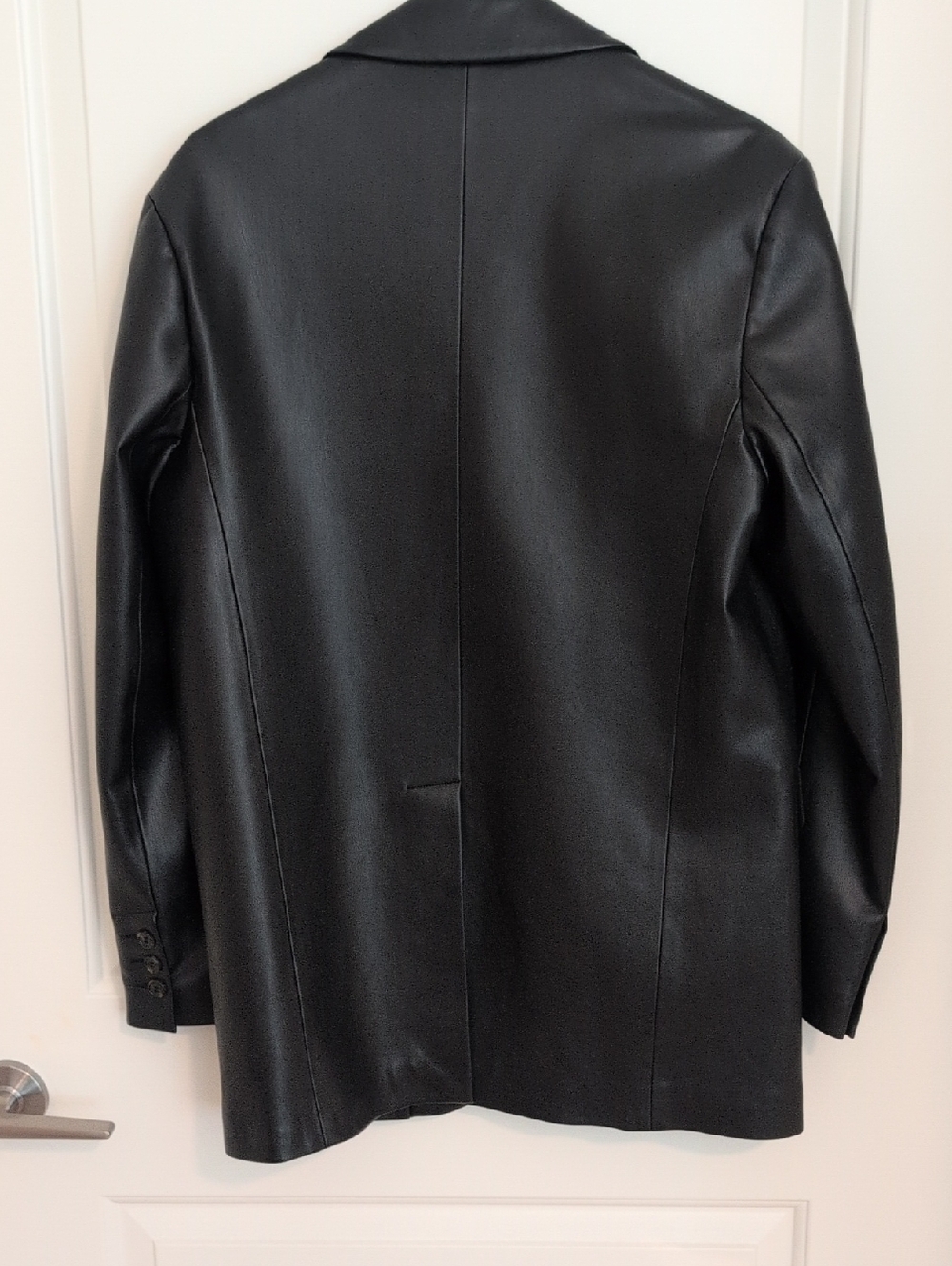 Mango Faux Leather Blazer Jacket M - Picture 6 of 6
